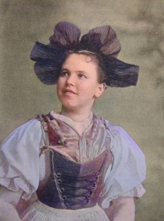 Girl in the traditional costume of Meran