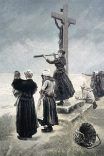 In banger Erwartung warten die Familienangehörigen auf die Rückkehr der Fischerboote nach einem Sturm