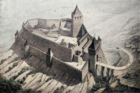 German knights' castle in the 12th century