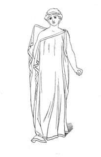 woman's chiton while dressing