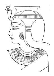 King's head with the Uraeus snake and shoulder collar