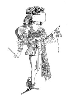 costume of a fop with  Crakows or crackowes