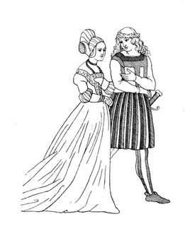 noble german costume at a wedding in Nuremberg