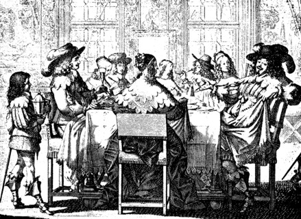 Noble men and women with the new fashion style of the year 1635