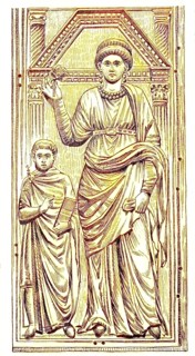 Galla Placida and her son Valentinian III