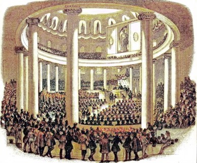 A meeting of the German National Assembly in St. Paul's Church in Frankfurt