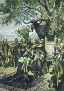Kaiser Sigismund läßt sich zu Dortmund in den Bund der heiligen Behme aufnehmen. Sigismund von Luxemburg