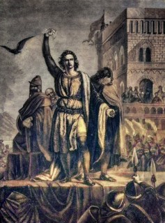 Konradin von Schwaben auf dem Schaffot in Neapel. Konrad