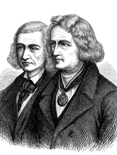 The linguists and folklorists Jacob Grimm (1785-1863) and Wilhelm Grimm (1786-1859) called themselves the Brothers Grimm when they published together