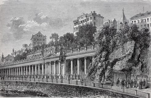 The mill well colonade in Karlovy Vary