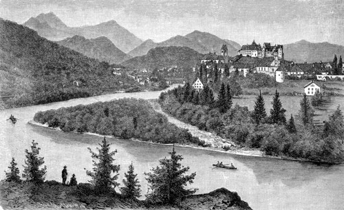 Town of Füssen in Allgäu