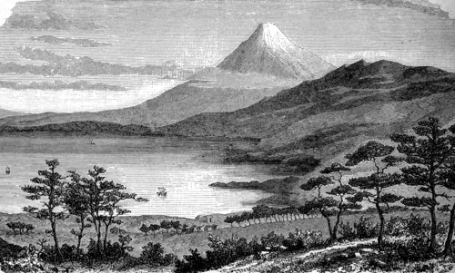 Fujijama mountain in Japan in 1880