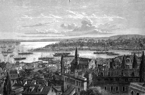 Seraglio top and Golden Horn of Constantinople
