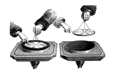 Electrophorus is a form of historical Influence machine and is used to separate electrical charges and produce high electrical voltages by means of Influence
