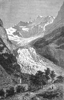 The Grindelwald Glacier in Switzerland in 1880