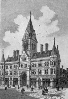 The market hall of Huddersfield in England