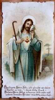 Indulgence picture with Jesus and the lamb as a faith rust