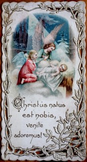 Sacred picture with a depiction of Christmas