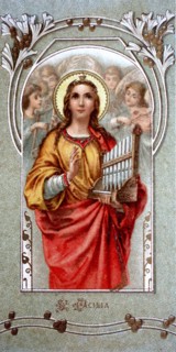 Sacred picture with an image of St. Cecilia