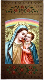 Sacred image with the representation of a Marian image of grace