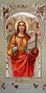 Sacred image with the representation of St. Cecilia