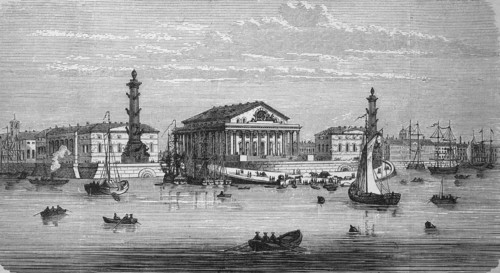 The stock exchange in St. Petersburg in Russia