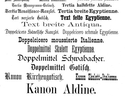 various fonts