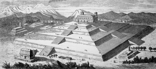 Reconstruction of the pyramid of Cholula
