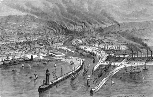 Industrial city of Swansea in the south of Wales