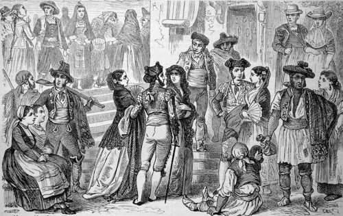 Folk costumes from Spain