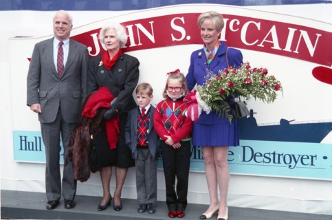 Members of the family of the late Admiral John S McCain Jr