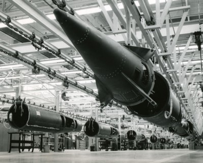Final assembly conveyor line, 1958