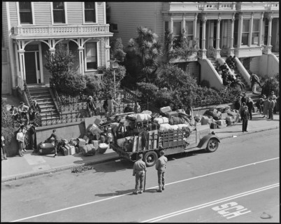 Moving day for Japanese Americans going to internment camps