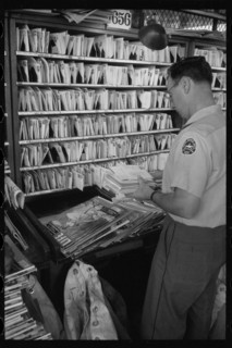 Sorting mail by hand