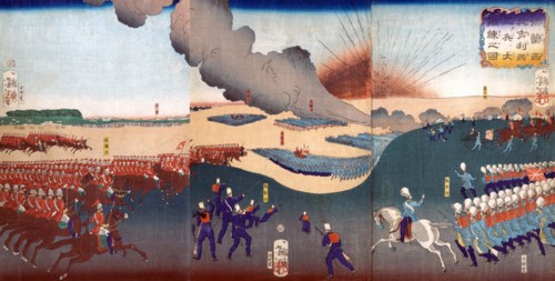 Maneuvers of French & English soldiers