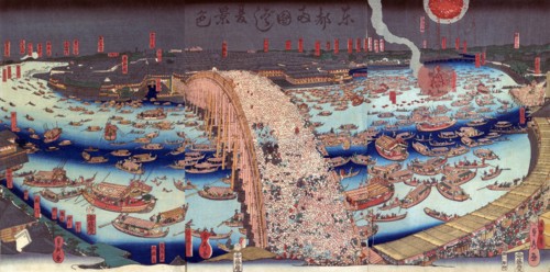 Ryogoku Bridge in the Summer