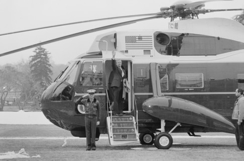 President Carter on the Way to Camp David