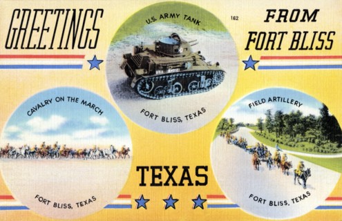Greetings from Fort Bliss, Texas