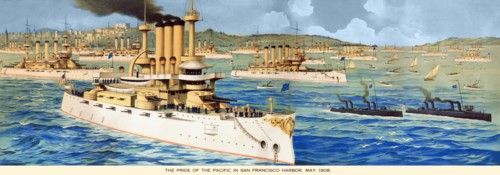 The Pride of the Pacific in San Francisco Harbor, May, 1908