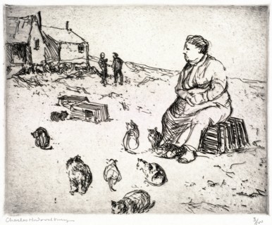 Mrs. Dexter on lobster trap