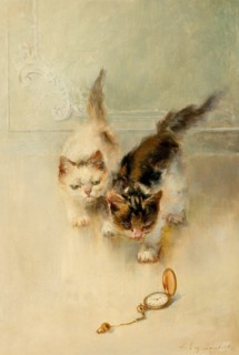 Two Kittens Playing