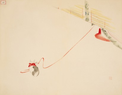 Cat on String