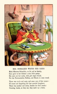 Mrs. Grimalkin Writes Her Cards