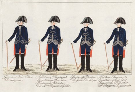 General und Ober Chirurgius, Auditeur Regiment, Regiment Feldscher