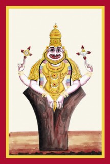 Narahsi?ha emerging from a pillar