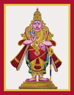 Sri Vasudeva Perumal holding a conch
