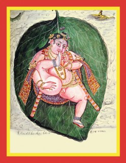 Child Krishna Vatapattrasayi, naked