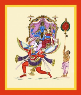 White-faced and red-bodied Garuda