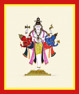 Shiva, dressed in a tiger skin