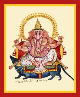God Vighneshvara (a form of Ga?esa)